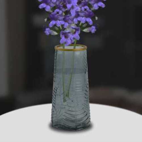 ginee_20260915171609584_2623422668.jpg TaffHOME Vas Bunga Dekorasi Interior Kaca Motif Tulang Daun - YF963