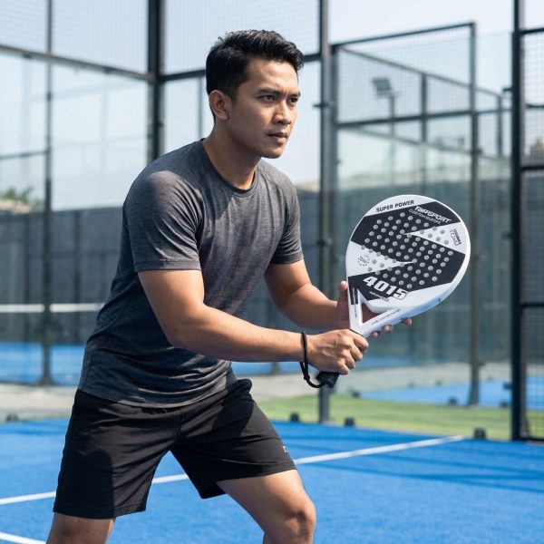 ginee_20260915171739510_1952401892.jpg TaffSPORT Raket Padel Round Carbon Glass Fiber 3.8cm Thickness 360g - 4015