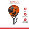 TaffSPORT Raket Padel Teardrop Carbon Glass Fiber 3.8cm Thickness 360g - 4003
