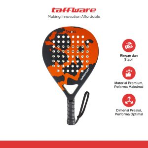 ginee_20260915171801675_0051859608.jpg TaffSPORT Raket Padel Teardrop Carbon Glass Fiber 3.8cm Thickness 360g - 4003