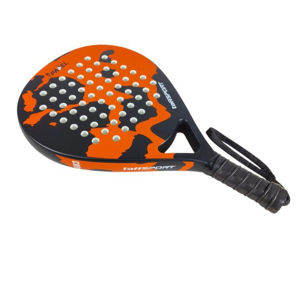 TaffSPORT Raket Padel Teardrop Carbon Glass Fiber 3.8cm Thickness 360g - 4003