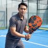 TaffSPORT Raket Padel Teardrop Carbon Glass Fiber 3.8cm Thickness 360g - 4003