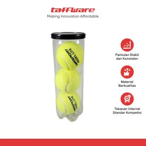 ginee_20260915171822995_5426874358.jpg TaffSPORT Lite Bola Padel Ball Natural Rubber Core Felt Wool 3 PCS - X33