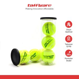 ginee_20260915171904535_5002659789.jpg TaffSPORT PRO Bola Padel Ball Natural Rubber Core Felt Wool 3 PCS - X30