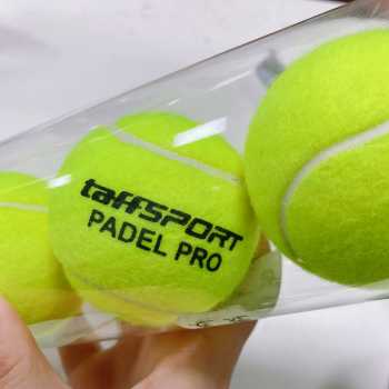 TaffSPORT PRO Bola Padel Ball Natural Rubber Core Felt Wool 3 PCS - X30
