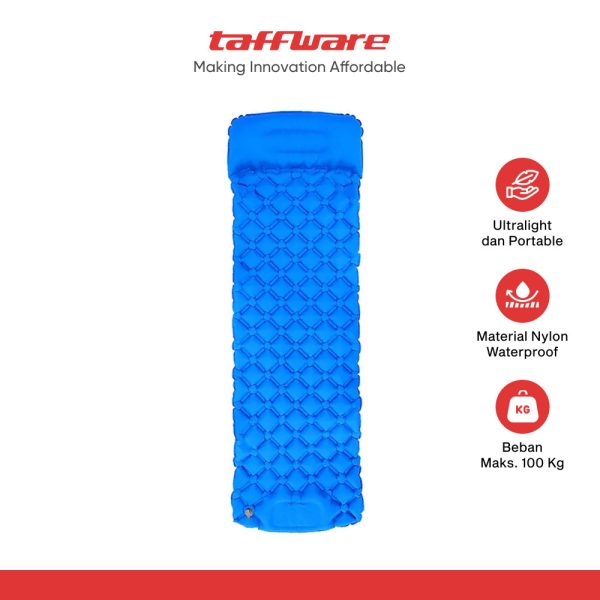 TaffSPORT Kasur Matras Angin Manual Sleeping Pad Waterproof Single - SB-14