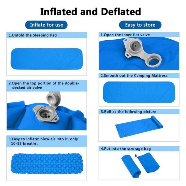 TaffSPORT Kasur Matras Angin Manual Sleeping Pad Waterproof Single - SB-10