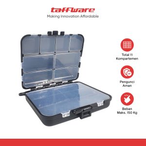ginee_20260915175412019_5502051448.jpg TaffSPORT Kotak Perkakas Pancing Kail Umpan Tackle Box 11 Grid - VK11