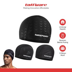 ginee_20260929120456444_6020606194.jpg TaffSPORT Topi Renang Dewasa Penutup Kepala Polyester Swim Cap - TS283