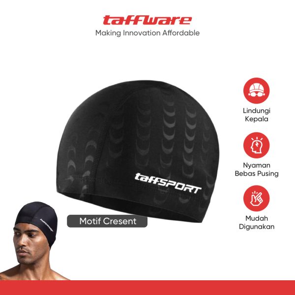 ginee_20260929120456464_1265196608.jpg TaffSPORT Topi Renang Dewasa Penutup Kepala Polyester Swim Cap - TS283