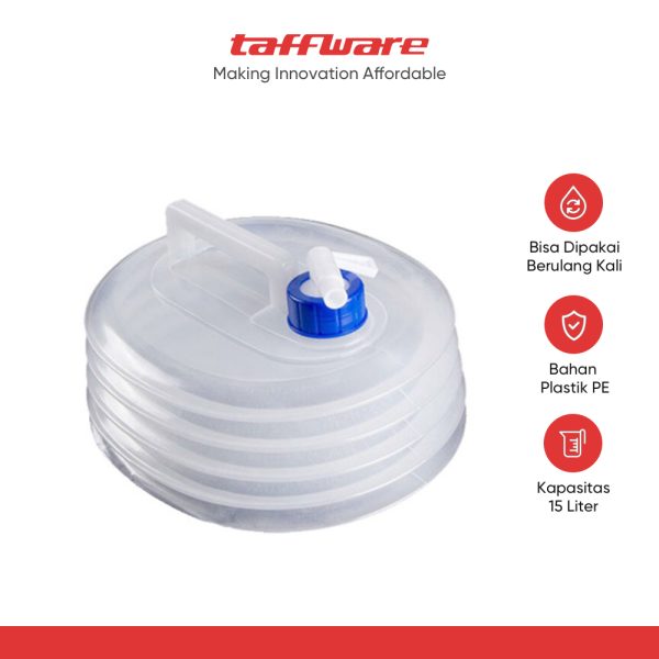 ginee_20260929144651805_7783321867.jpg TaffSPORT Kantong Air Lipat Foldable Camping Water Storage Plastik - ST-117