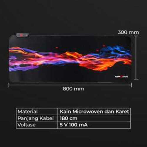 ginee_20260929144722795_5952776826.jpg TaffGEAR Mouse Pad Gaming XL Illuminated RGB LED Desk Mat 800x300x4mm
