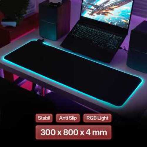 TaffGEAR Mouse Pad Gaming XL RGB LED Desk Mat