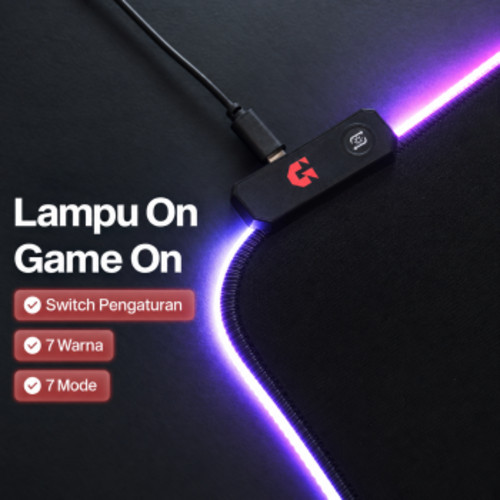TaffGEAR Mouse Pad Gaming XL RGB LED Desk Mat