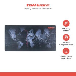 TaffGEAR Gaming Mouse Pad Desk Mat Peta Dunia Anti Slip Waterproof - MP002