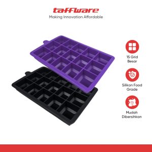 ginee_20260929150656555_2150220996.jpg TaffHOME Cetakan Es Batu Silikon Kotak 15 Grid Ice Cube Tray - DY0971