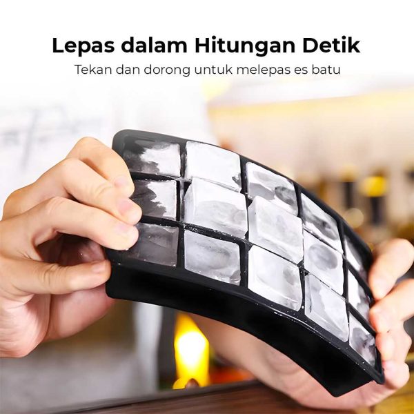 TaffHOME Cetakan Es Batu Silikon Kotak 15 Grid Ice Cube Tray - DY0971