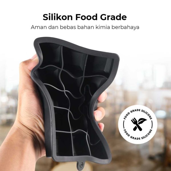 TaffHOME Cetakan Es Batu Silikon Kotak 15 Grid Ice Cube Tray - DY0971