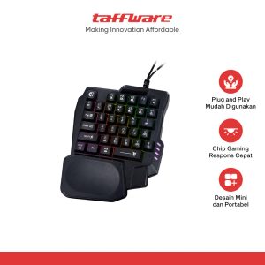 TaffGEAR Mini Keyboard Gaming Wired Membran RGB 35 Key - K58
