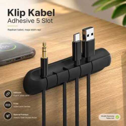 TaffGEAR Klip Kabel Adhesive Organizer Silicone Cable Clip - KR-8006