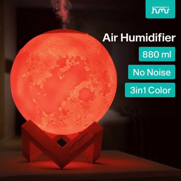 ginee_20260929152032888_7026293026.jpg Taffware HUMI Air Humidifier Ultrasonic 3D Moon RGB Night Light 880ml - AX-08
