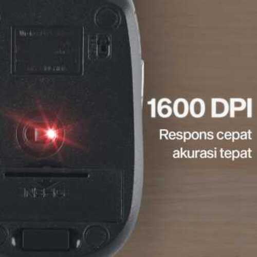 TaffGEAR Mouse Wireless Optical 2.4GHz Ergonomis Portable 6Key 1600DPI - AA-01