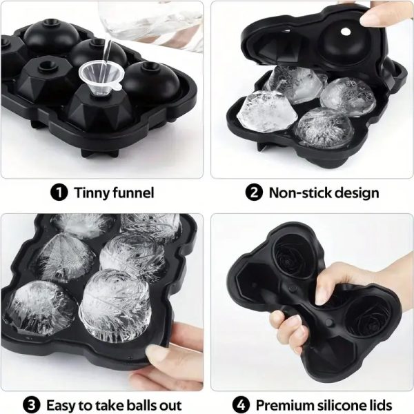 ginee_20260929152125691_5710521658.jpg TaffHOME Cetakan Es Batu Silikon Diamond Rose 6 Grid Ice Cube Mold - ZD6