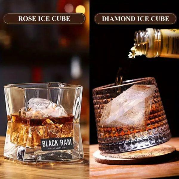ginee_20260929152125769_9051245499.jpg TaffHOME Cetakan Es Batu Silikon Diamond Rose 6 Grid Ice Cube Mold - ZD6