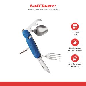 ginee_20260929152410566_7689436167.jpg TaffSPORT Sendok Garpu Pisau Swiss Camping Tools Pocket Knife EDC 5in1 - A008
